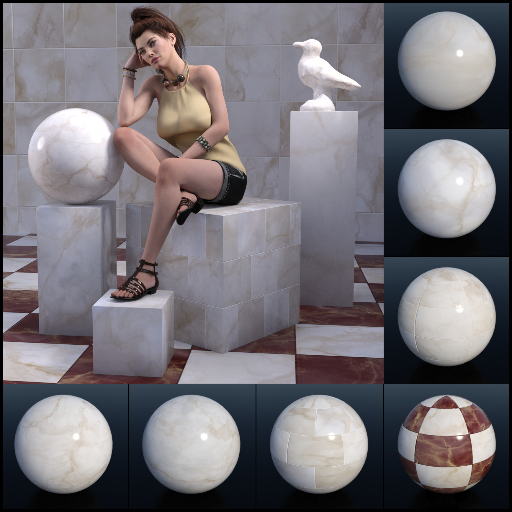 DG Iray Marble Shaders DG Iray Marble Shaders by: IDG DesignsDestinysGarden, 3D Models by Daz 3D