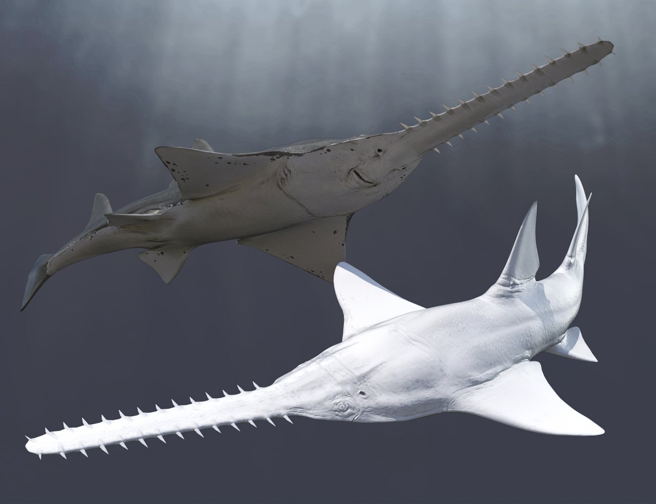 HH Spinosaurus and Prey by: Herschel Hoffmeyer, 3D Models by Daz 3D