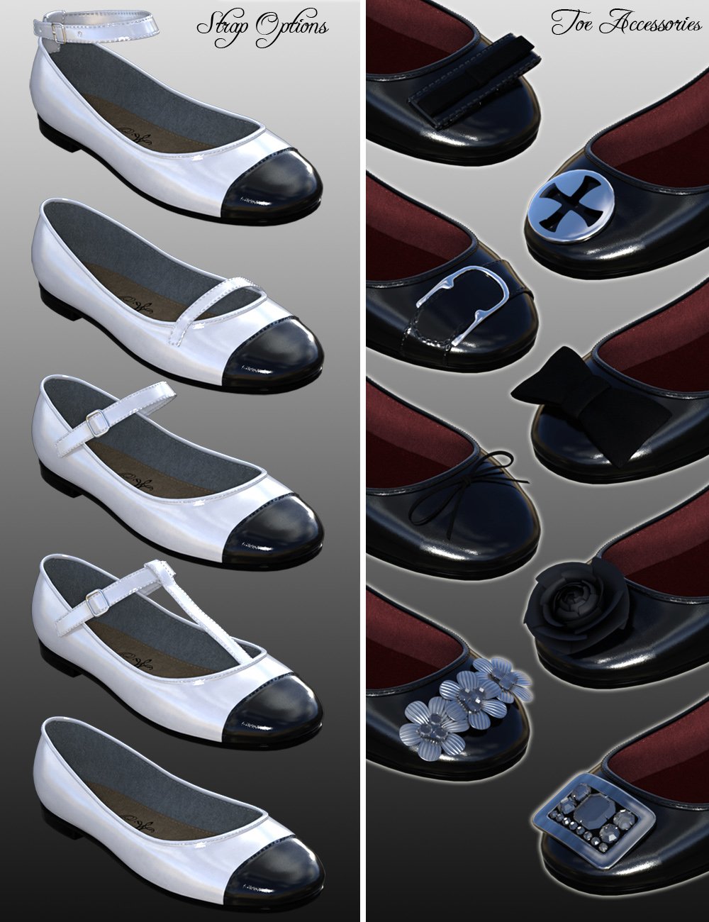 Ballet Flats Assembly Kit II for the Genesis 8 Female(s) Ballet Flats Assembly Kit II for the Genesis 8 Female(s) by: Dogz, 3D Models by Daz 3D