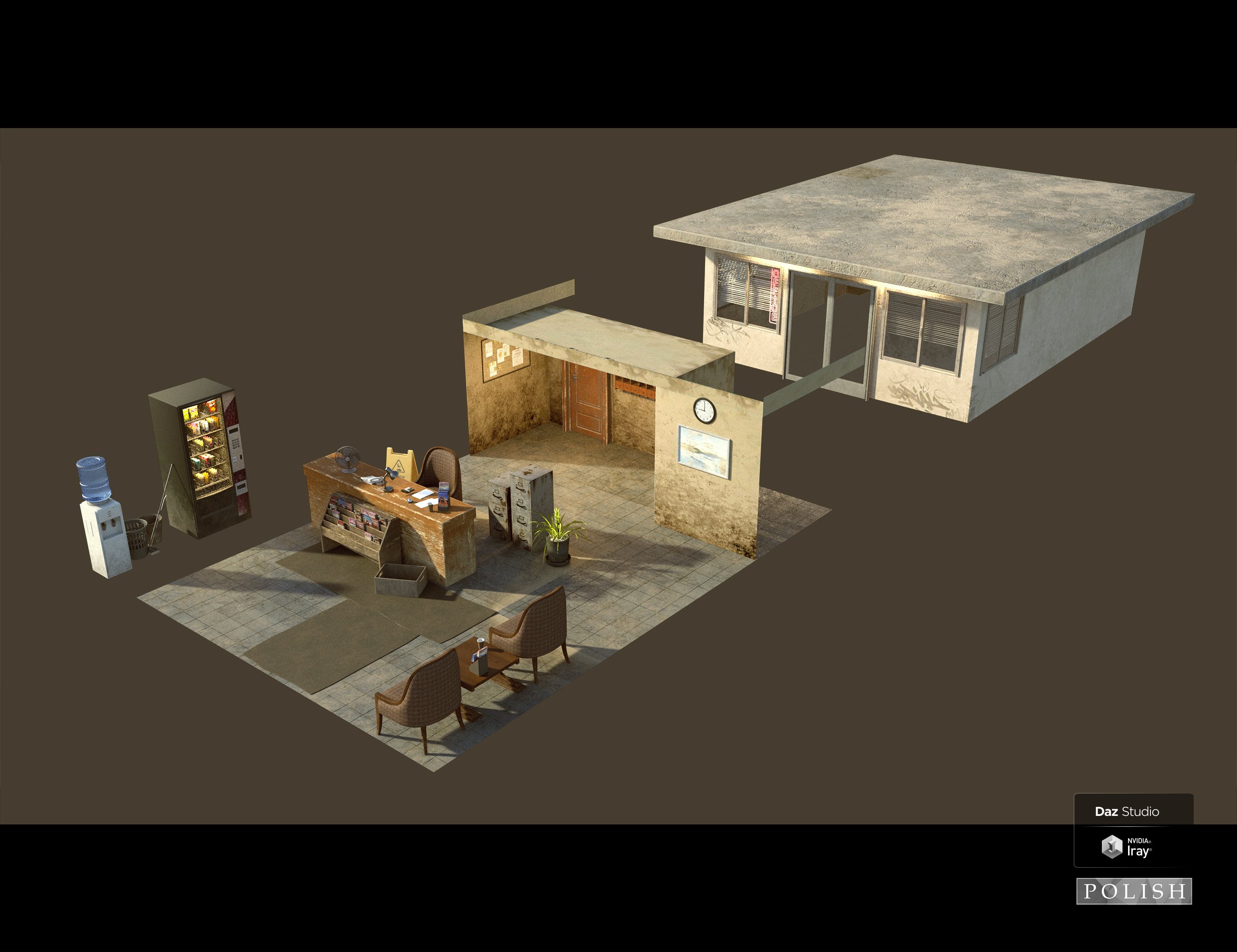 Desert Motel Office by: Polish, 3D Models by Daz 3D