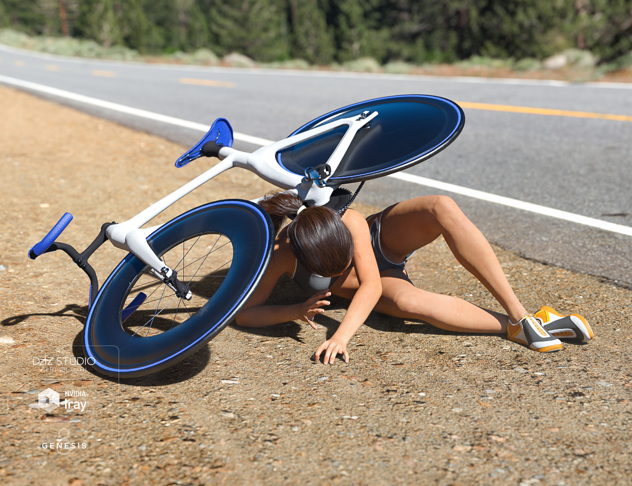 Velo Bike Racing Poses for Genesis 8 by: FeralFey, 3D Models by Daz 3D