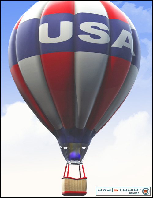 Hot Air Balloon Hot Air Balloon by: ARTCollab, 3D Models by Daz 3D