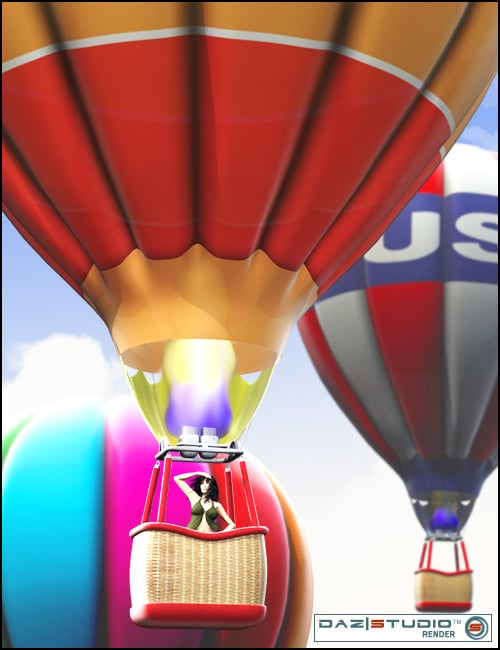 Hot Air Balloon by: ARTCollab, 3D Models by Daz 3D