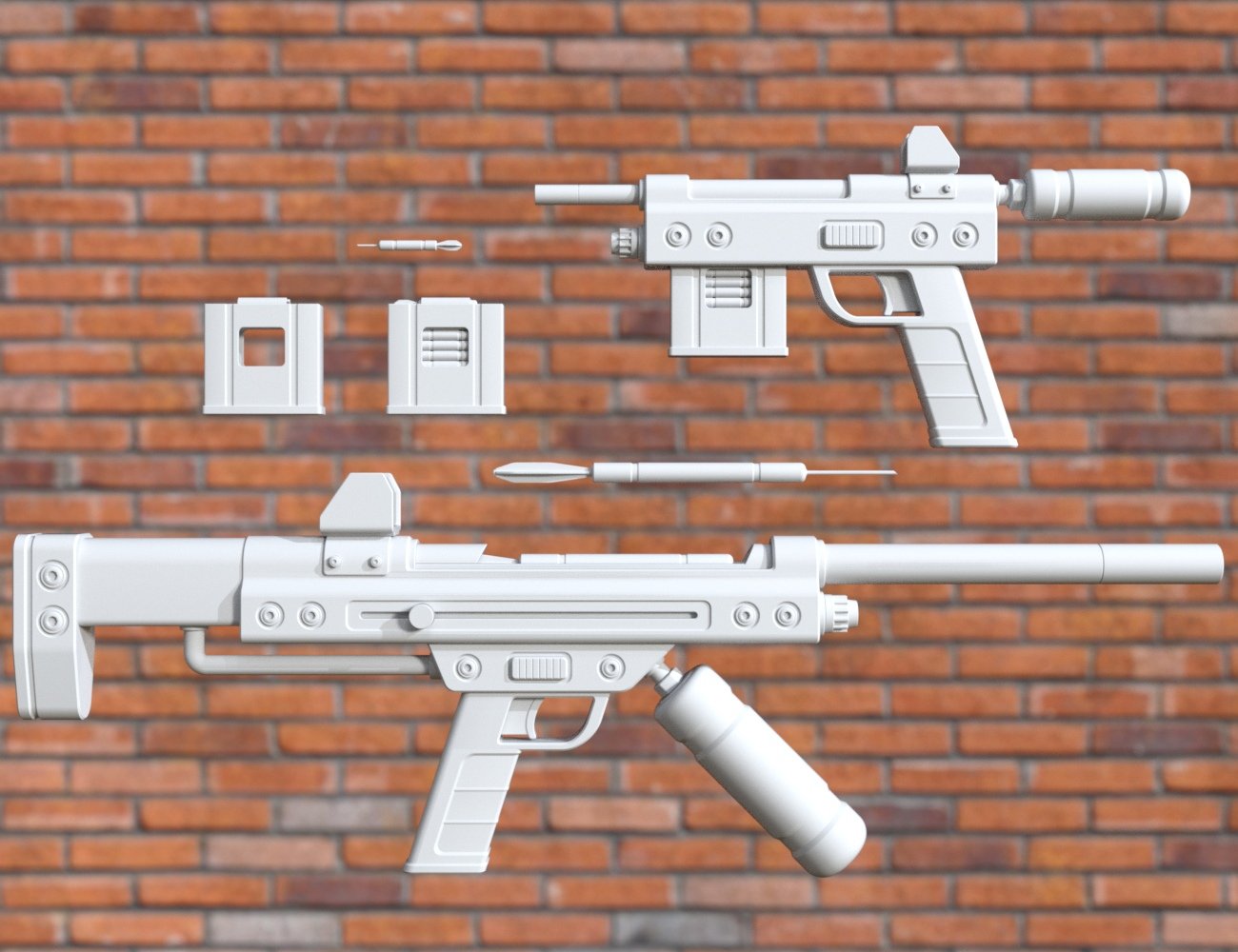 Tranquilizer Guns by: Nightshift3D, 3D Models by Daz 3D