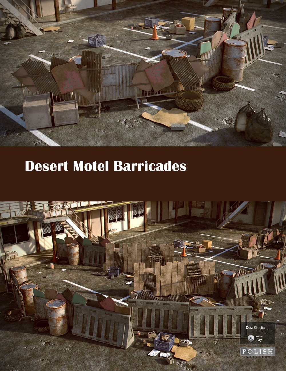 Desert Motel Barricades by: Polish, 3D Models by Daz 3D