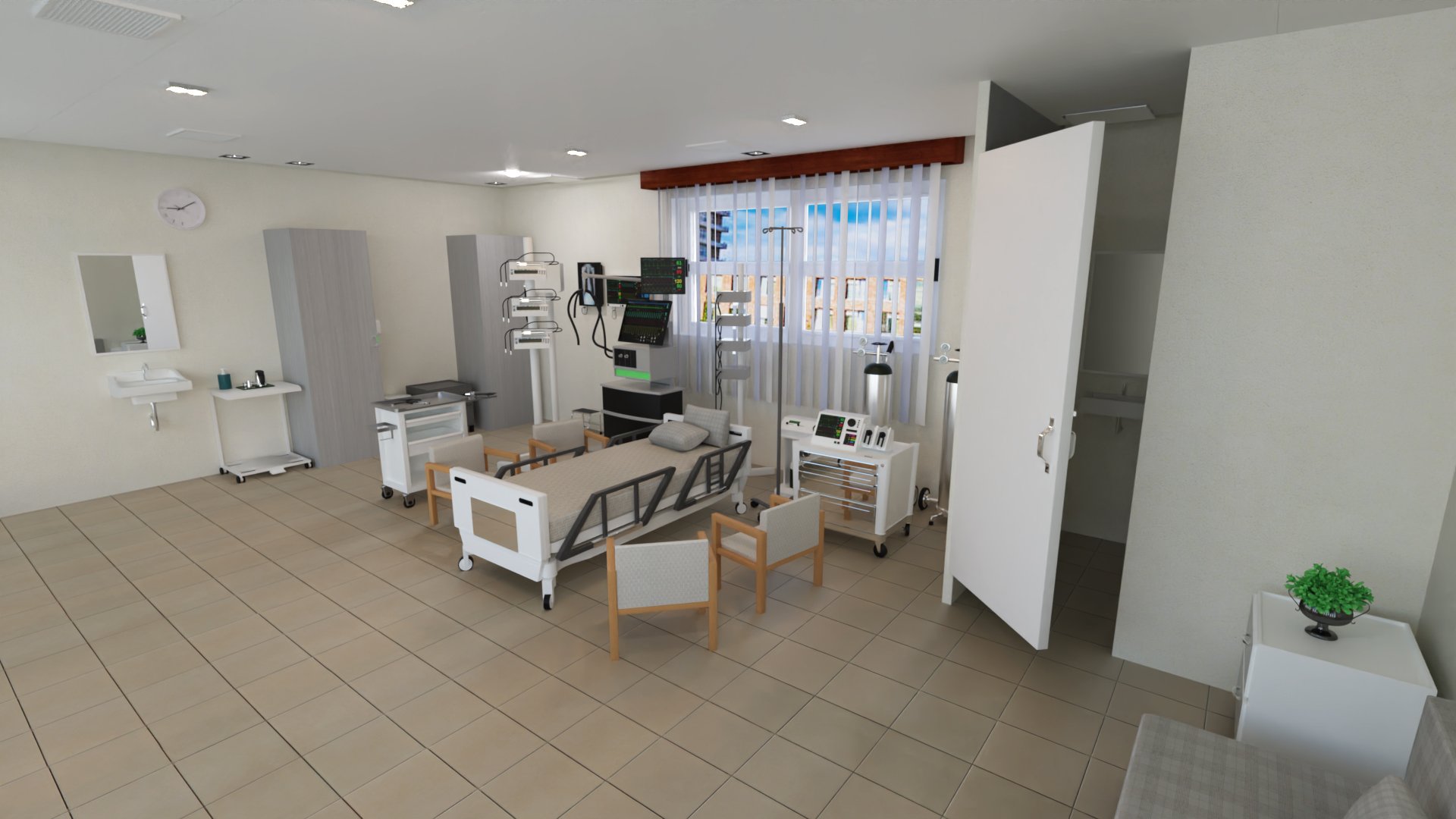 Tesla ICU Room by: Tesla3dCorp, 3D Models by Daz 3D