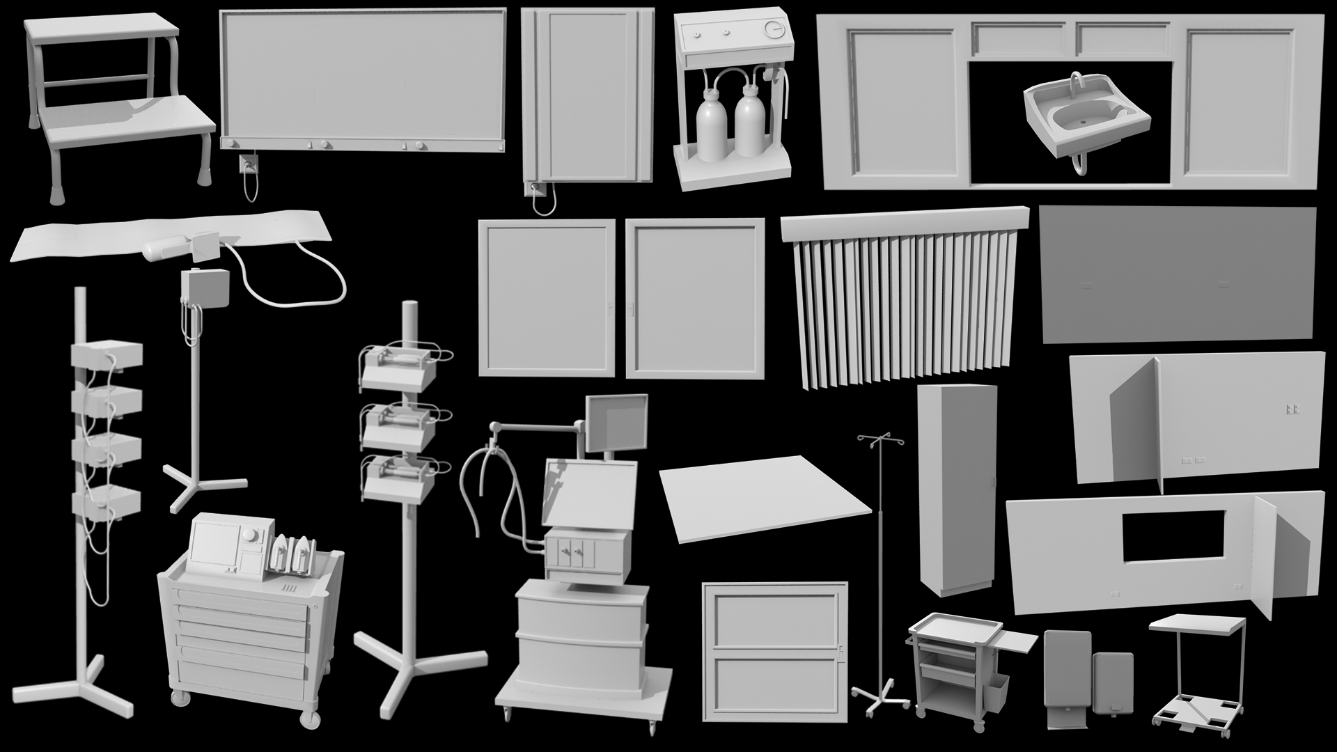 Tesla ICU Room Tesla ICU Room by: Tesla3dCorp, 3D Models by Daz 3D