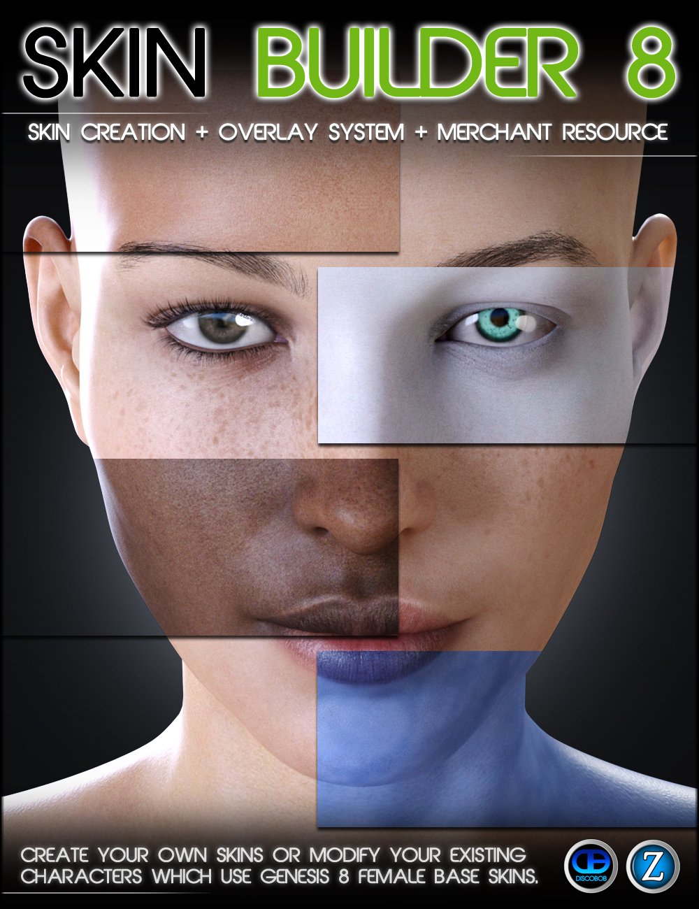 Skin Builder 8 for Genesis 8 Female(s) by: Zev0Discobob, 3D Models by Daz 3D