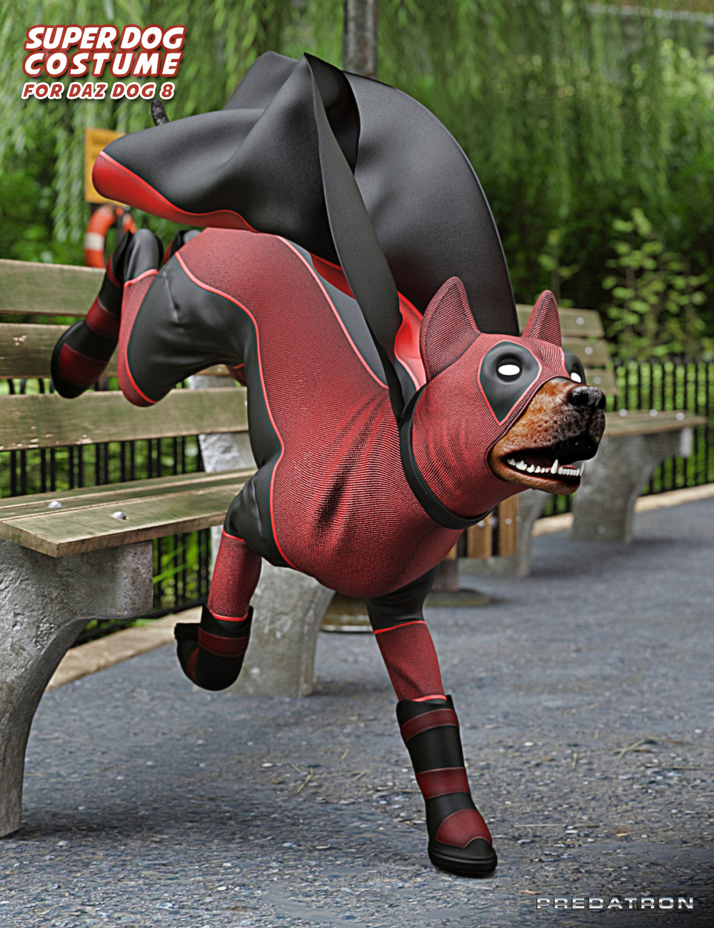 Super Dog Costume for DAZ Dog 8 by: Predatron, 3D Models by Daz 3D