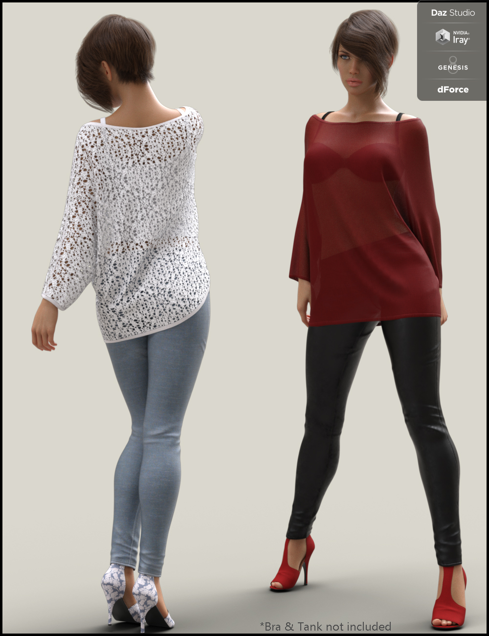 dForce Fashionista Outfit for Genesis 8 Female(s) by: Nikisatez, 3D Models by Daz 3D