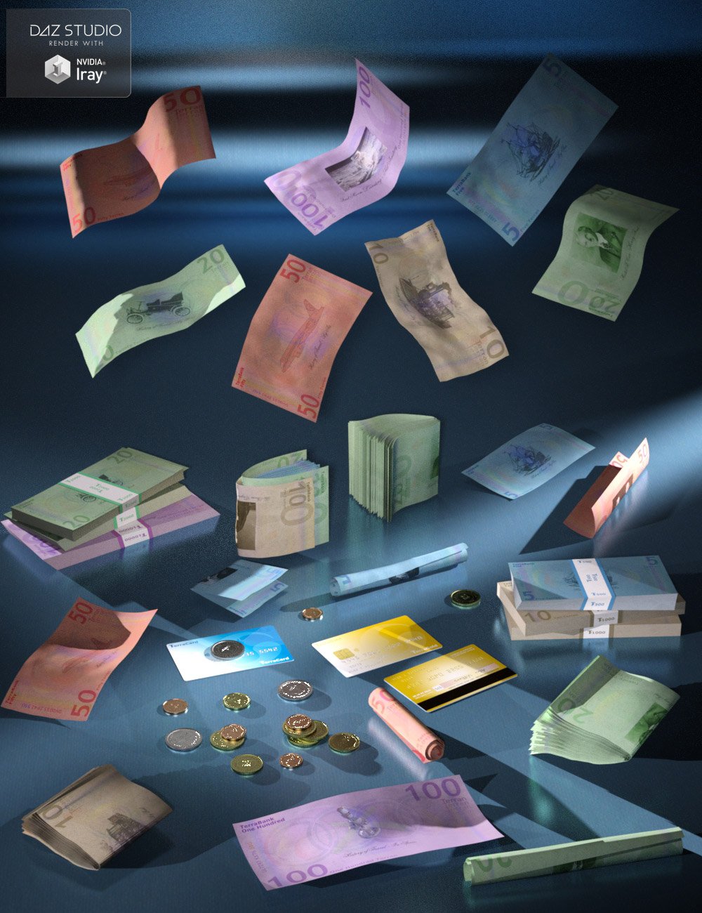 Everyday Cash by: maclean, 3D Models by Daz 3D
