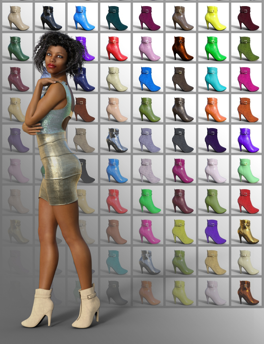 Strapped Ankle Boots for Genesis 8 Female(s) Strapped Ankle Boots for Genesis 8 Female(s) by: Maralyn, 3D Models by Daz 3D