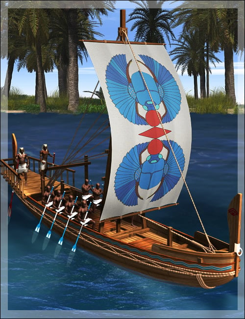 Ancient Egyptian Canal Boat by: , 3D Models by Daz 3D