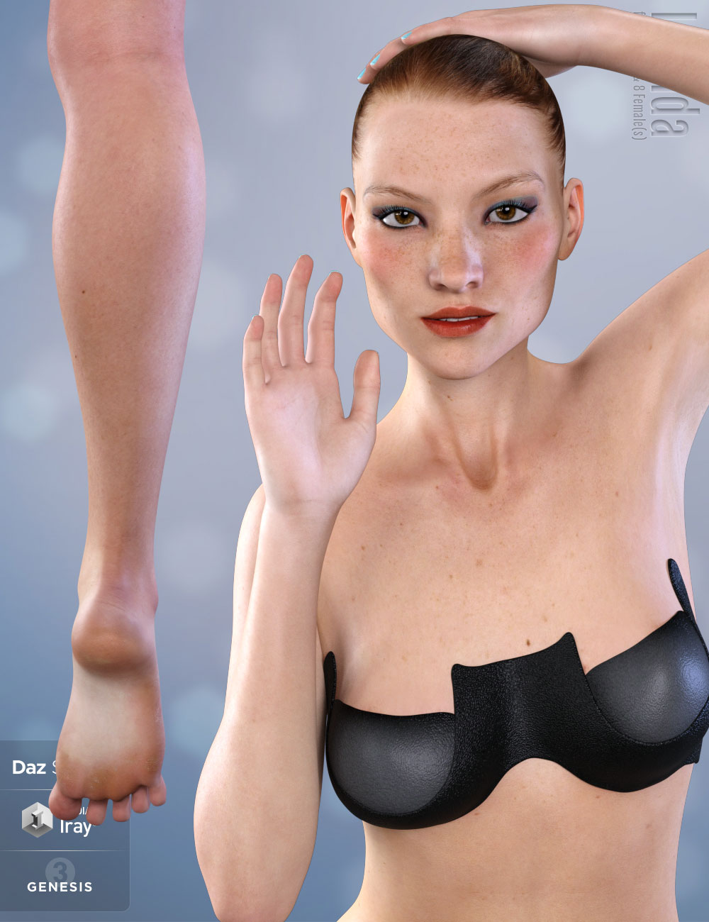 Leenda for Genesis 3 and 8 Female by: Eichhorn Art, 3D Models by Daz 3D