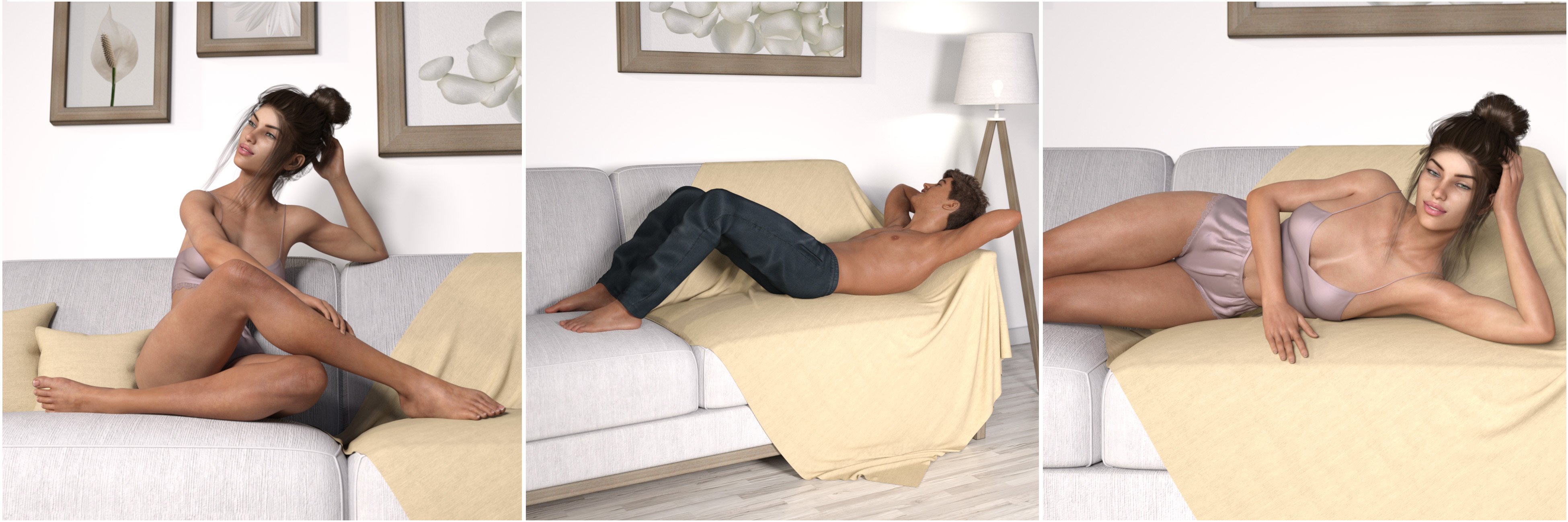 Z Relaxed at Home - Indoor Environment with Poses for Genesis 3 and 8 Z Relaxed at Home - Indoor Environment with Poses for Genesis 3 and 8 by: Zeddicuss, 3D Models by Daz 3D