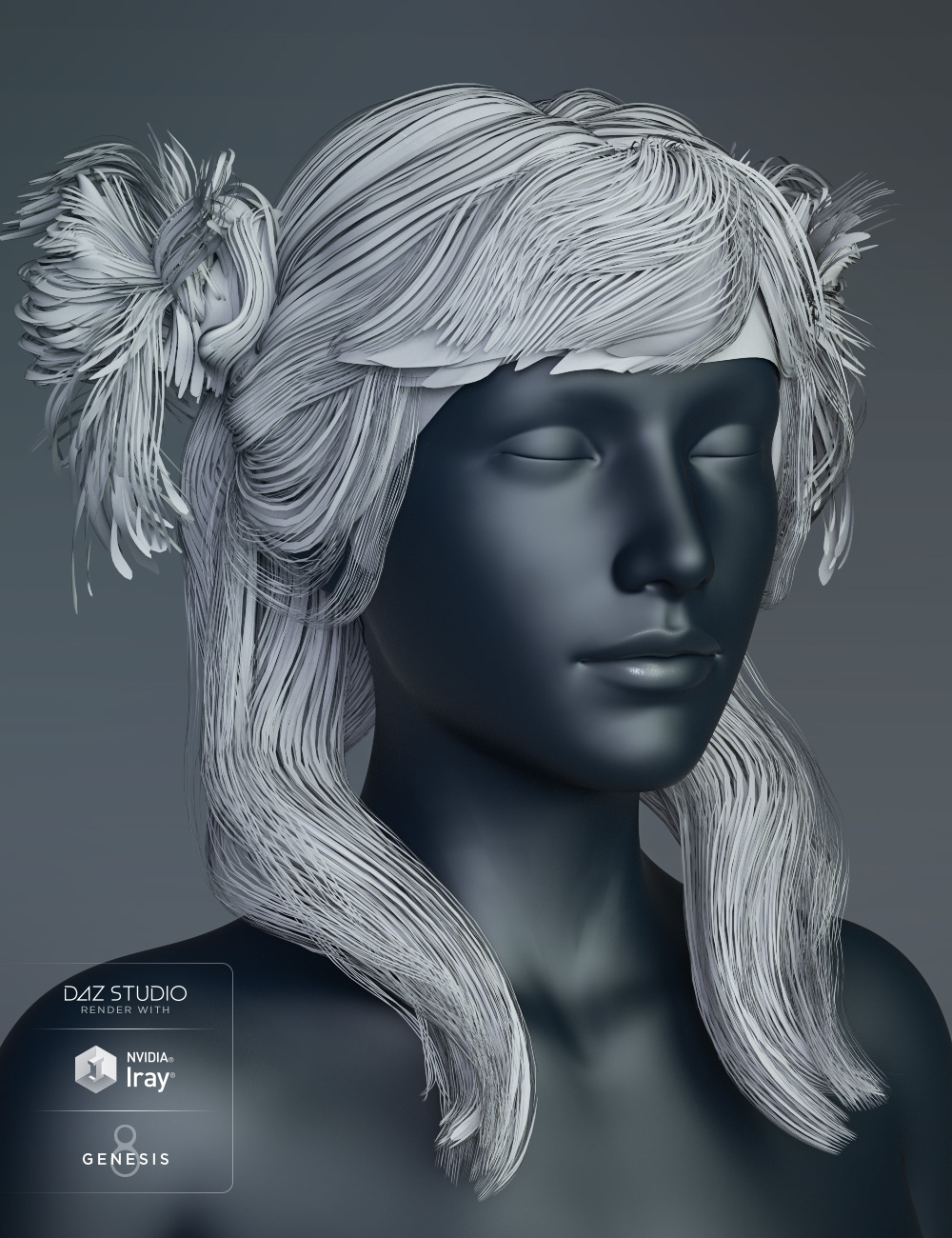 Innocent Hair for Genesis 8 Female(s) by: goldtassel, 3D Models by Daz 3D