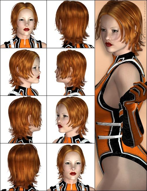 Ginger Hair by: 3DCelebrity, 3D Models by Daz 3D