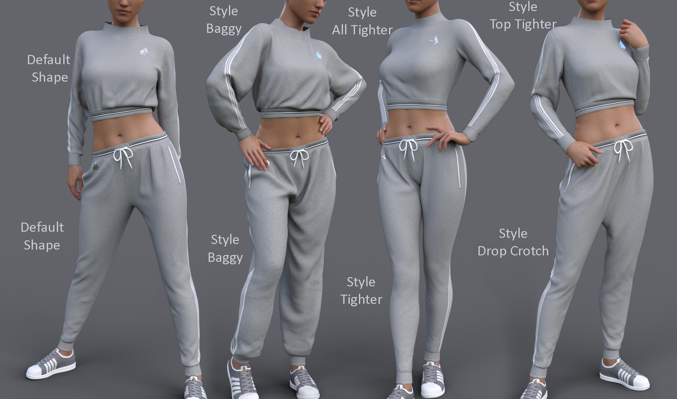 dForce Sporty Babe Outfit for Genesis 8 Female(s) | Daz 3D