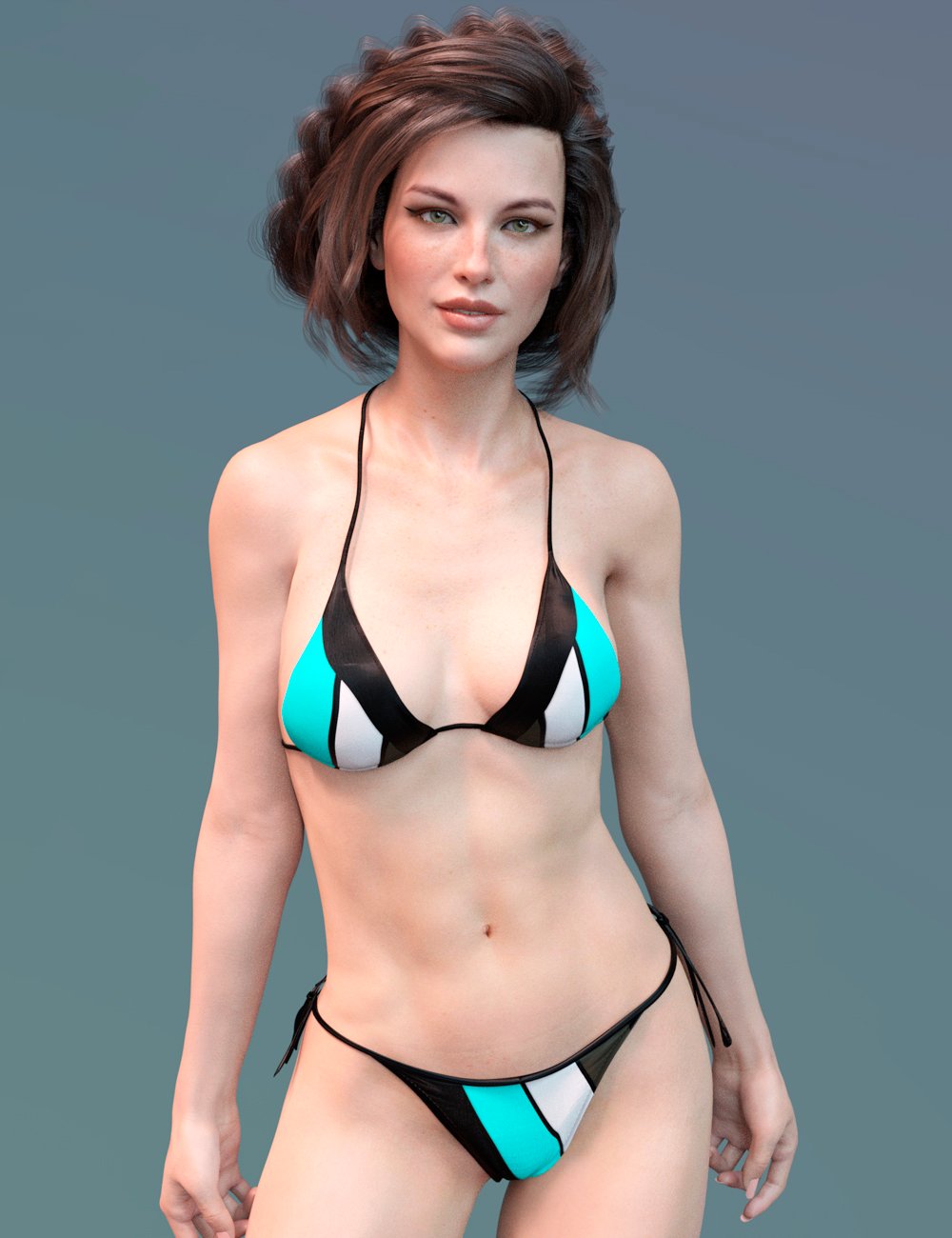 X-Fashion FunLines Bikini for Genesis 8 Female(s) by: xtrart-3d, 3D Models by Daz 3D