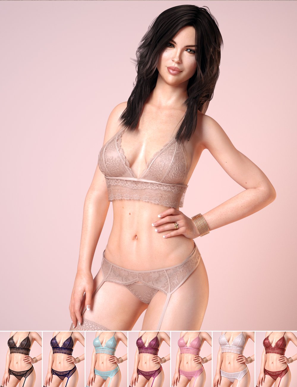 Angels Secrets 2 Lingerie for Genesis 8 Female(s) by: Val3dart, 3D Models by Daz 3D