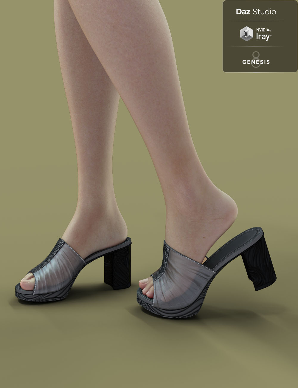 Jiwoo Mule for Genesis 8 Female(s) by: chungdan, 3D Models by Daz 3D