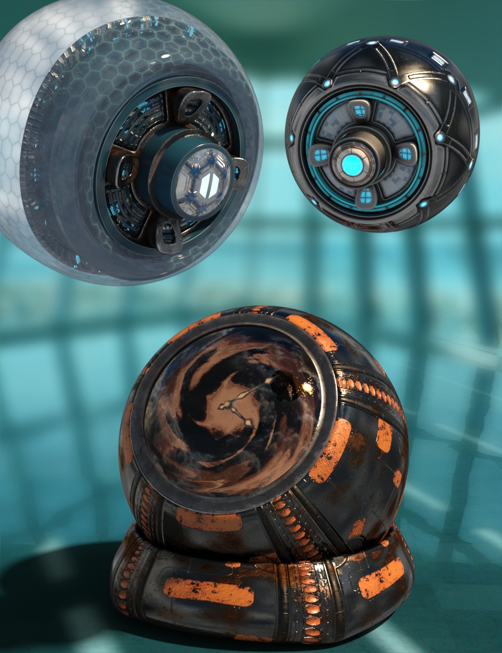 Cybernetic Eyes and Drones Textures by: 3D-GHDesignSade, 3D Models by Daz 3D