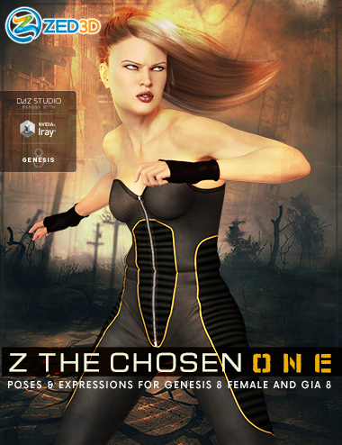 Z The Chosen One - Poses and Expressions for Genesis 8 Female and Gia 8 by: Zeddicuss, 3D Models by Daz 3D