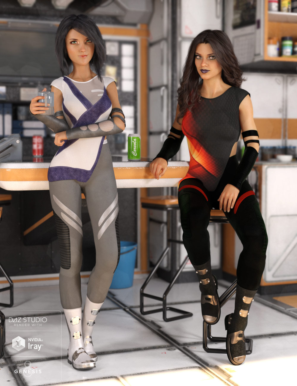 Futura Outfit for Genesis 8 Female(s) by: Barbara BrundonShox-DesignUmblefugly, 3D Models by Daz 3D