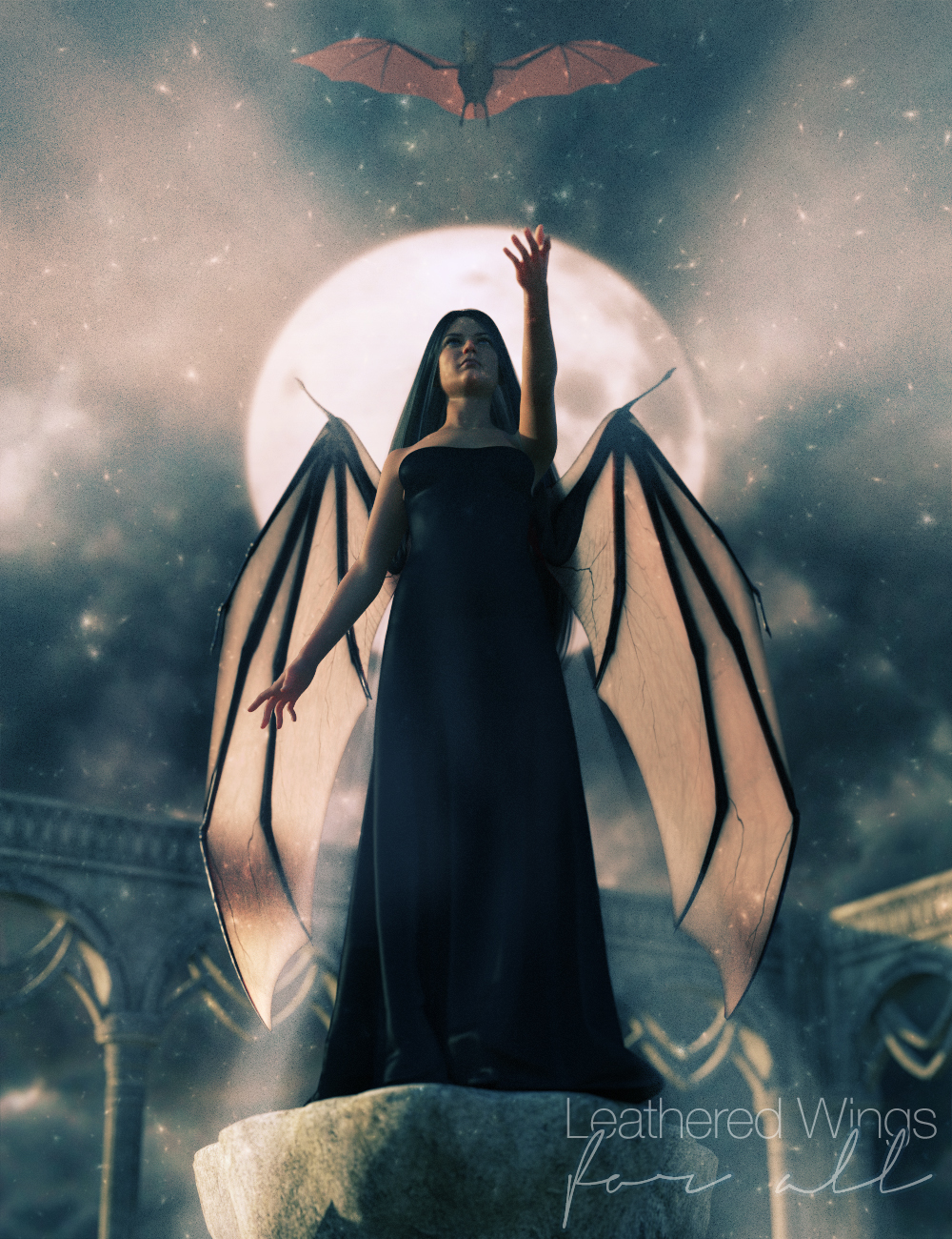 Leathered Wings for All by: 3D Universe, 3D Models by Daz 3D