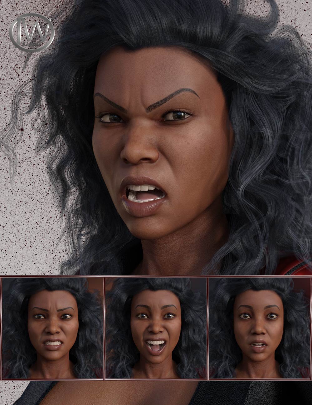 Just Attitude - Expressions for Genesis 8 Female and Latonya 8 by: JWolf, 3D Models by Daz 3D