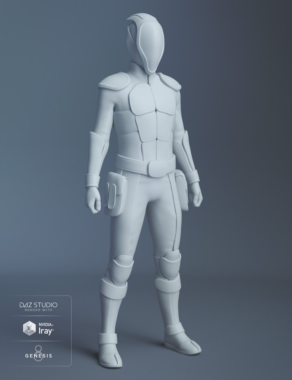 Sci-fi Ninja Outfit for Genesis 8 Male(s) by: DemianYura, 3D Models by Daz 3D