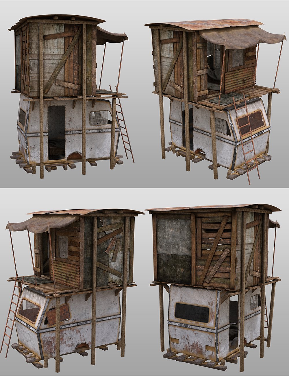Wasteland Settlement by: Porsimo, 3D Models by Daz 3D
