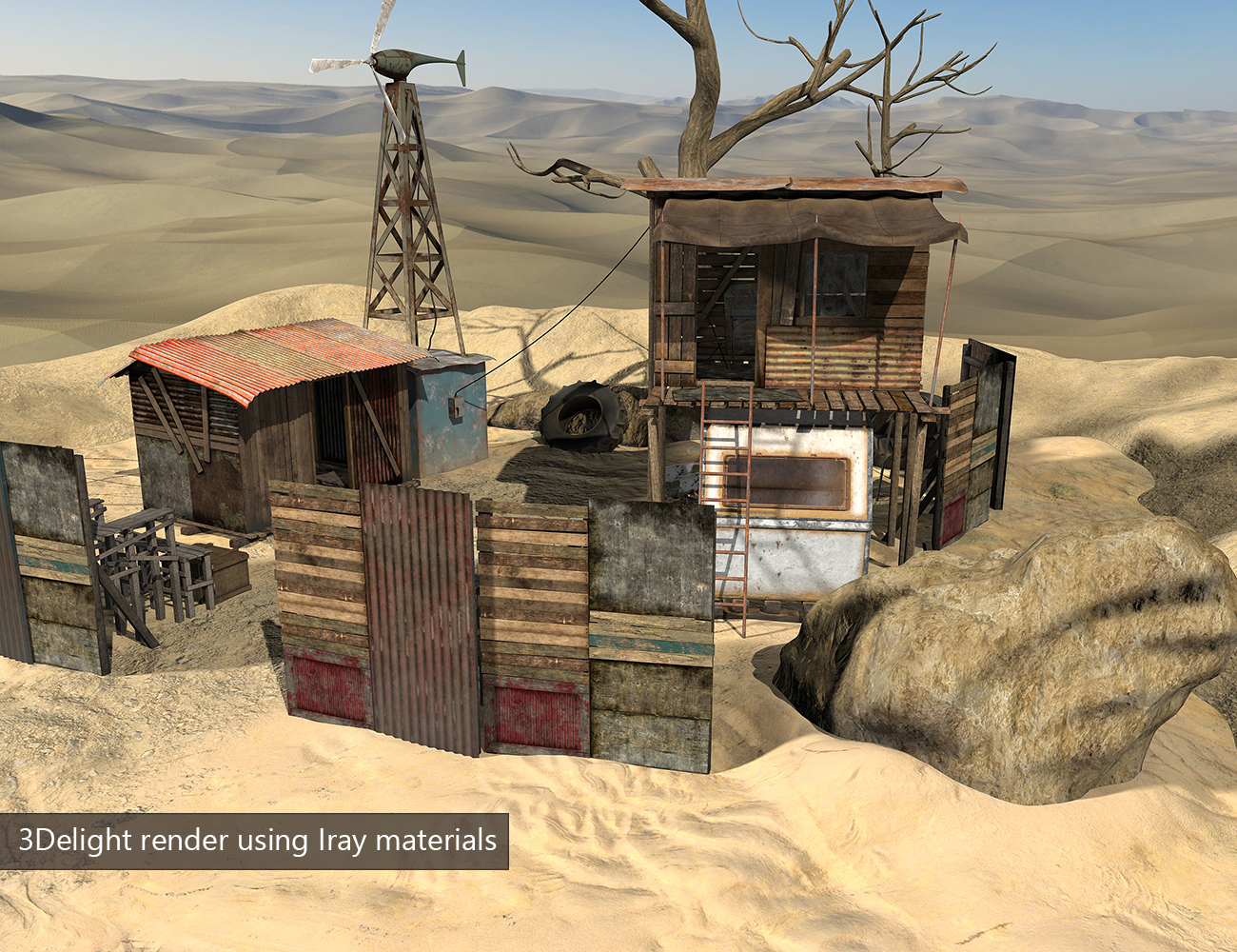 Wasteland Settlement by: Porsimo, 3D Models by Daz 3D