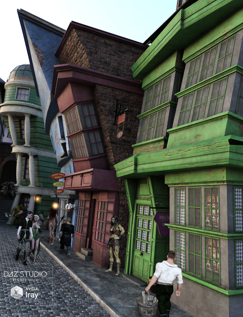 Fantastic Fantasy Street by: Mely3D, 3D Models by Daz 3D