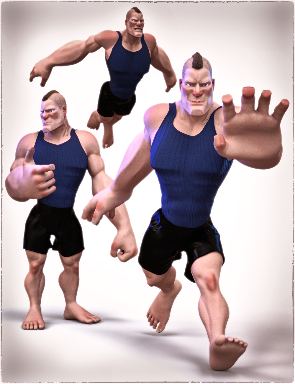 Quixotry's Poses for Toon Dwayne 8 by: Quixotry, 3D Models by Daz 3D