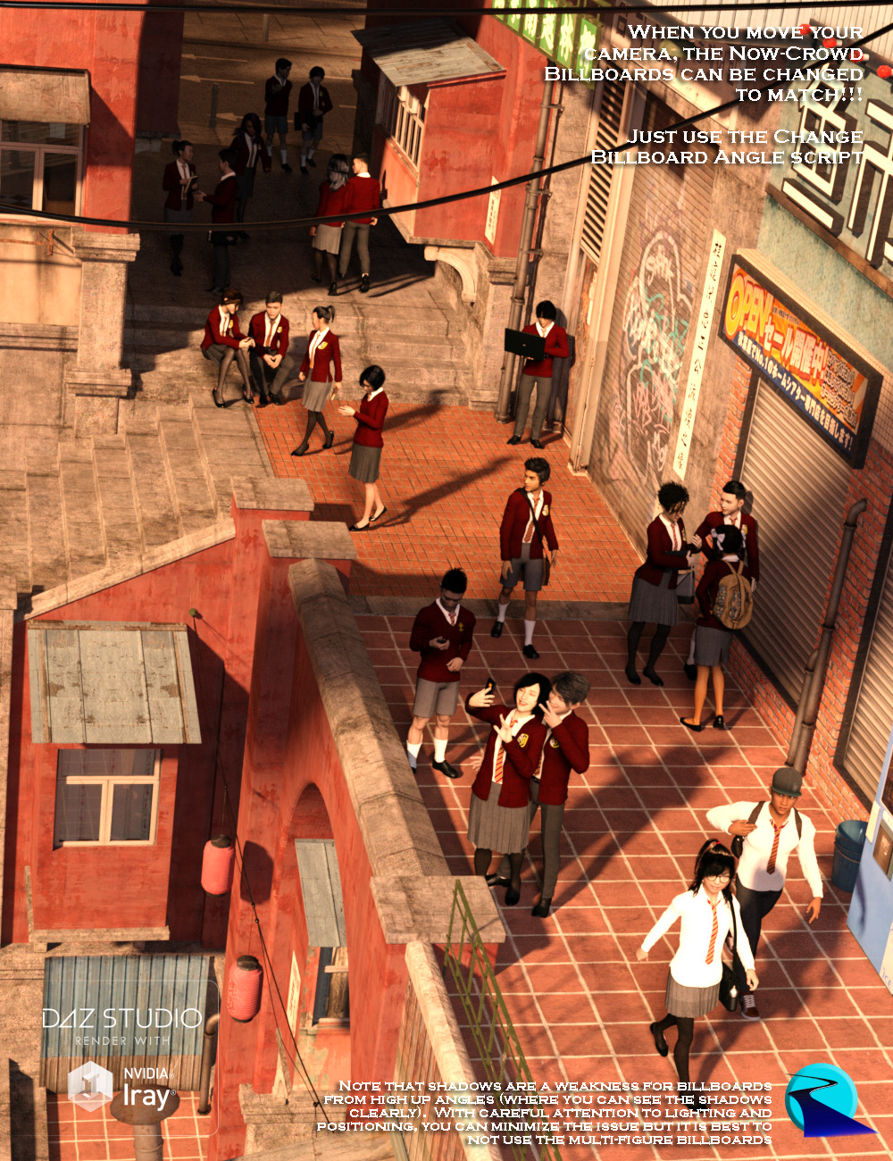 Now-Crowd Billboards - Asian School Life Now-Crowd Billboards - Asian School Life by: RiverSoft Art, 3D Models by Daz 3D