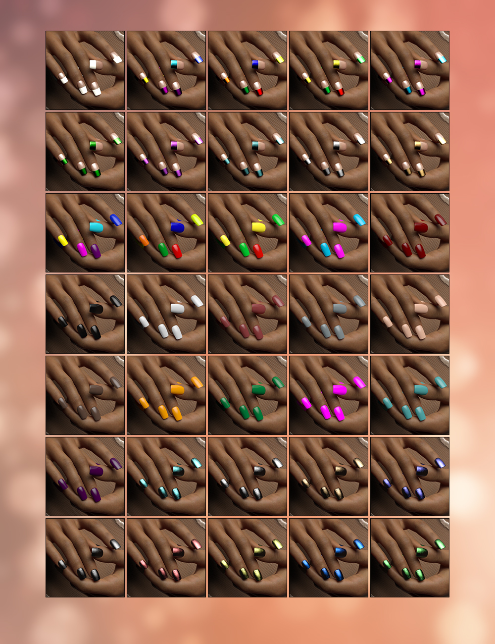 Nail Bar for Genesis 3 and 8 Female(s) Daz 3D