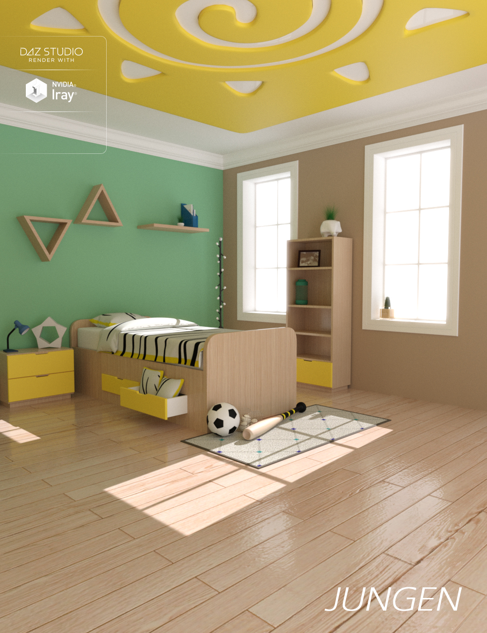 Jungen Bedroom by: Human, 3D Models by Daz 3D