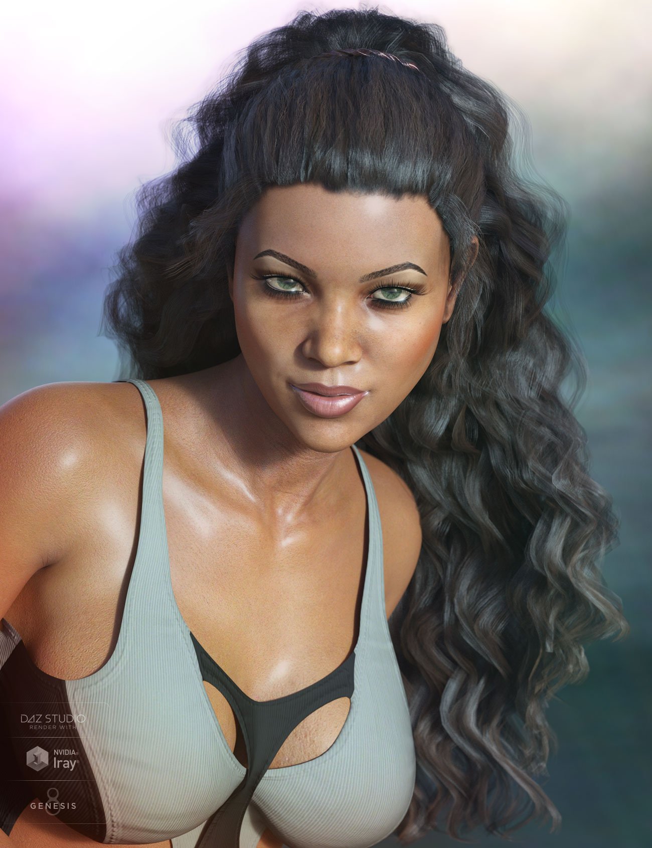 Channen Hair for Genesis 3 & 8 Female(s) by: AprilYSH, 3D Models by Daz 3D