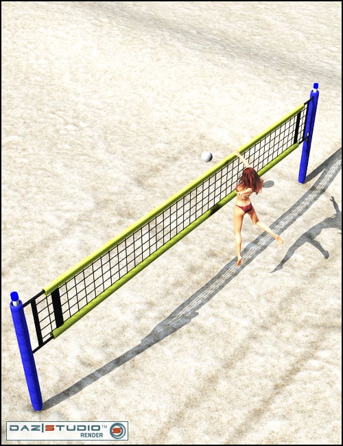 Beach Volleyball Set Beach Volleyball Set by: Rosetta, 3D Models by Daz 3D