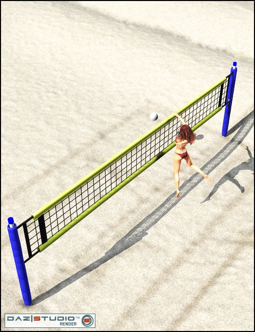 Beach Volleyball Set by: Rosetta, 3D Models by Daz 3D
