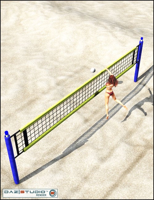 Beach Volleyball Set by: Rosetta, 3D Models by Daz 3D