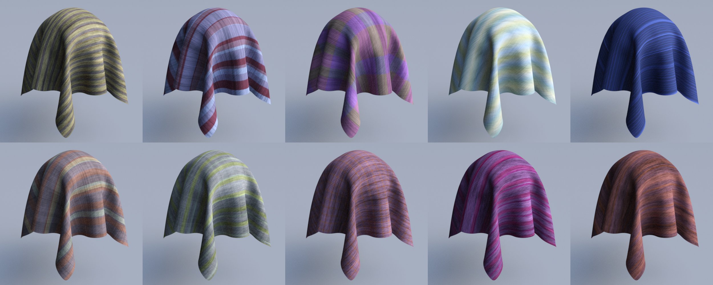 Gingham and Stripes Iray Shaders by: JGreenlees, 3D Models by Daz 3D