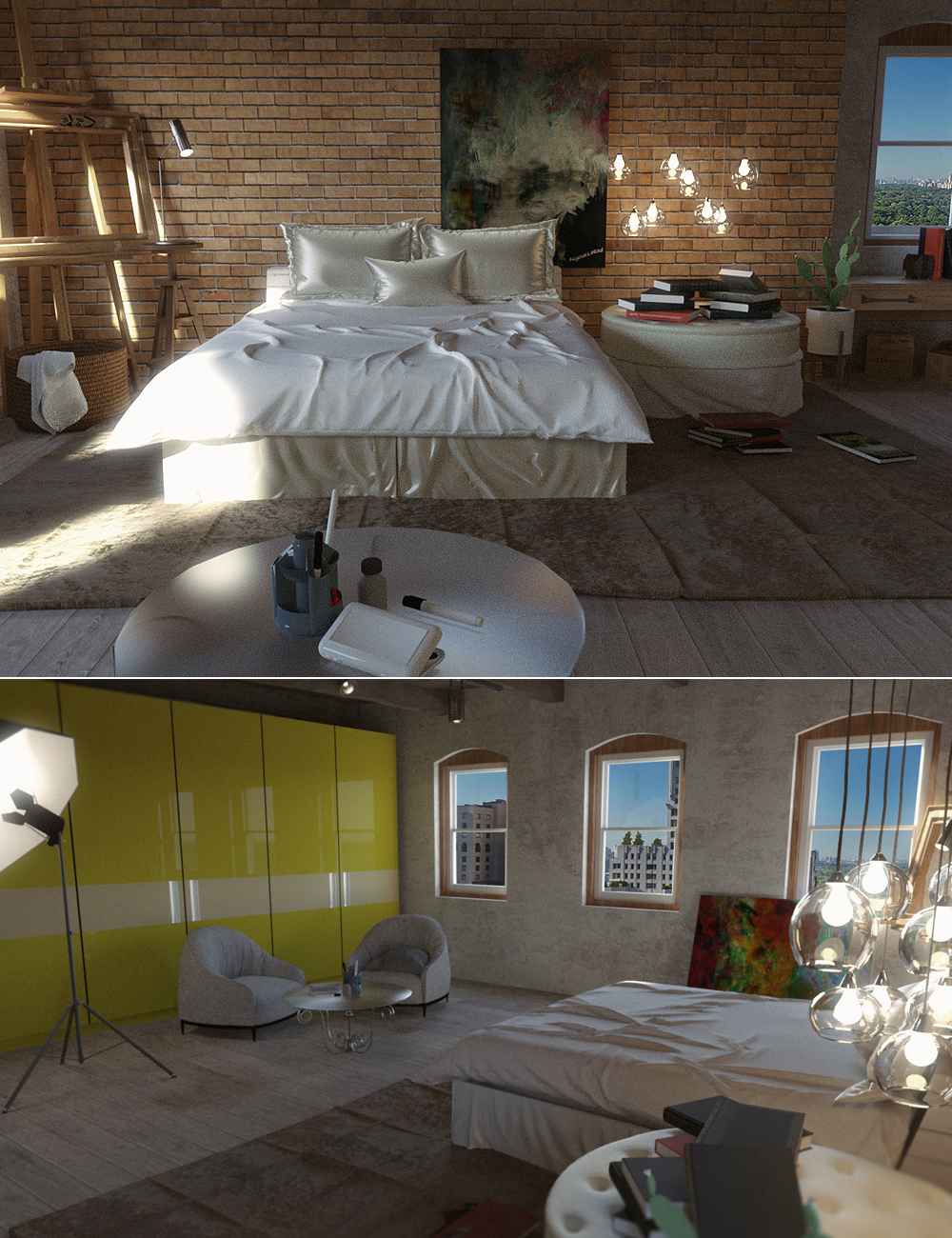Studio Apartment by: Digitallab3D, 3D Models by Daz 3D