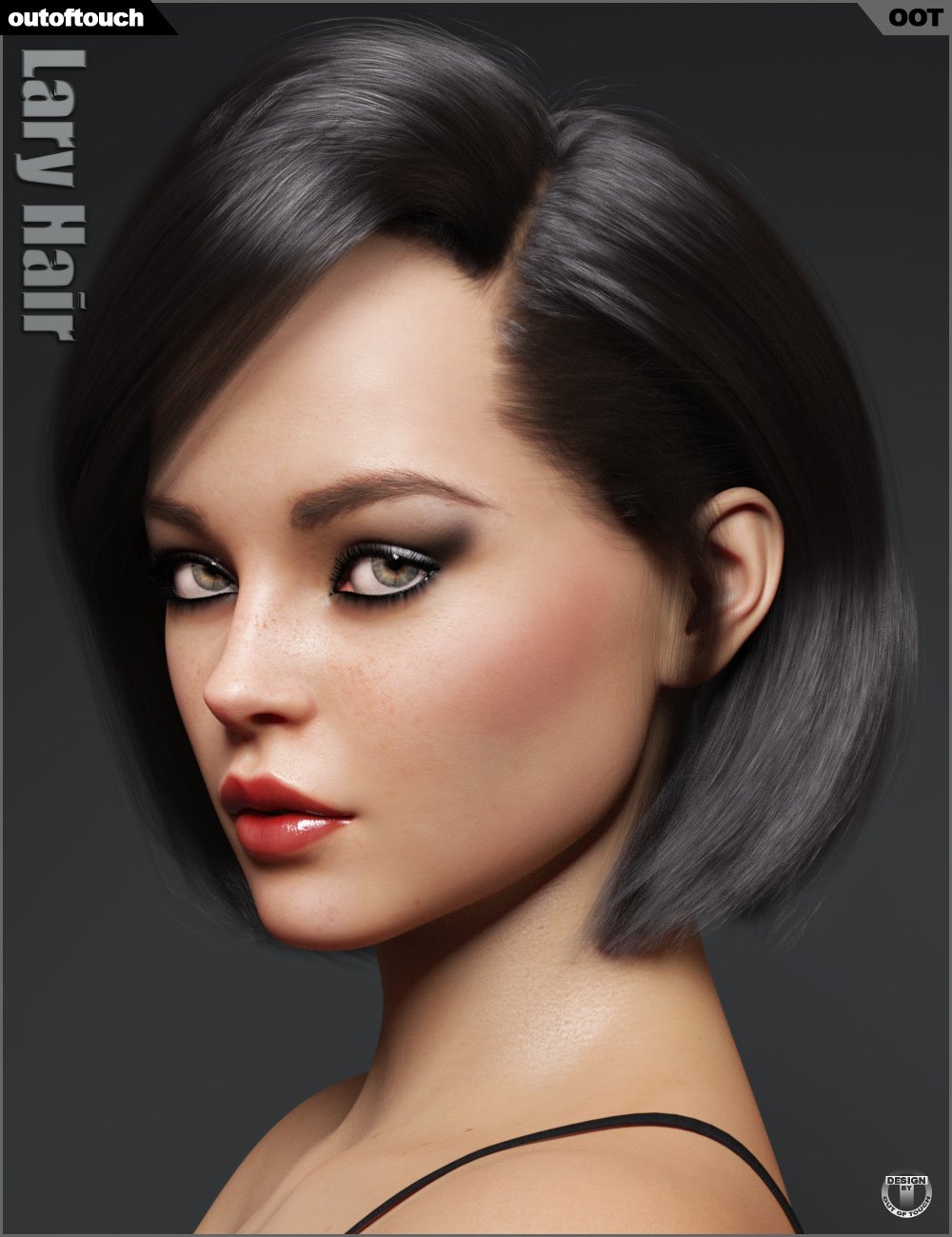 Lary Hair for Genesis 3 and 8 Female(s) | Daz 3D