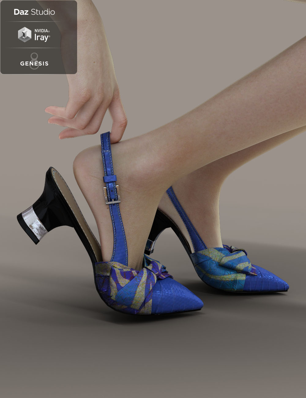Jiwoo Sling Back Heels for Genesis 8 Female(s) by: chungdan, 3D Models by Daz 3D
