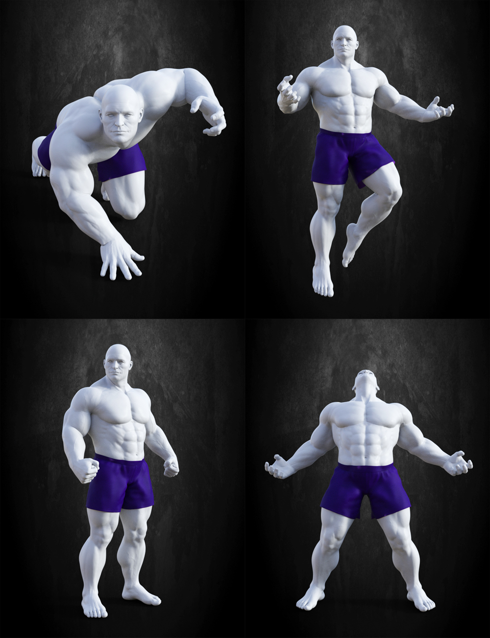 super hero action poses