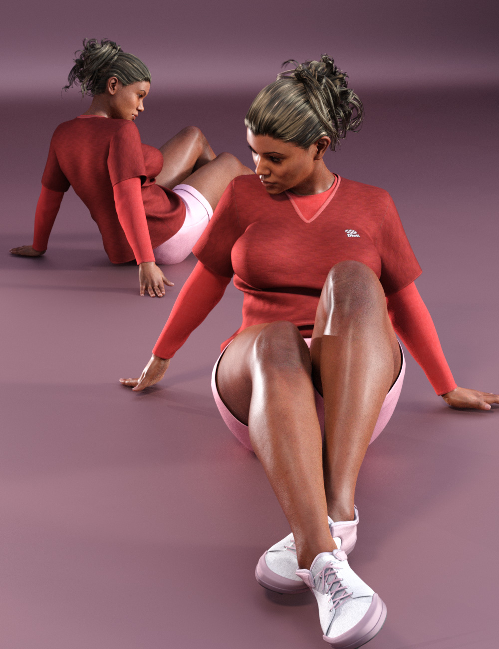 dForce Exercise Outfit for Genesis 8 Female(s) by: tentman, 3D Models by Daz 3D