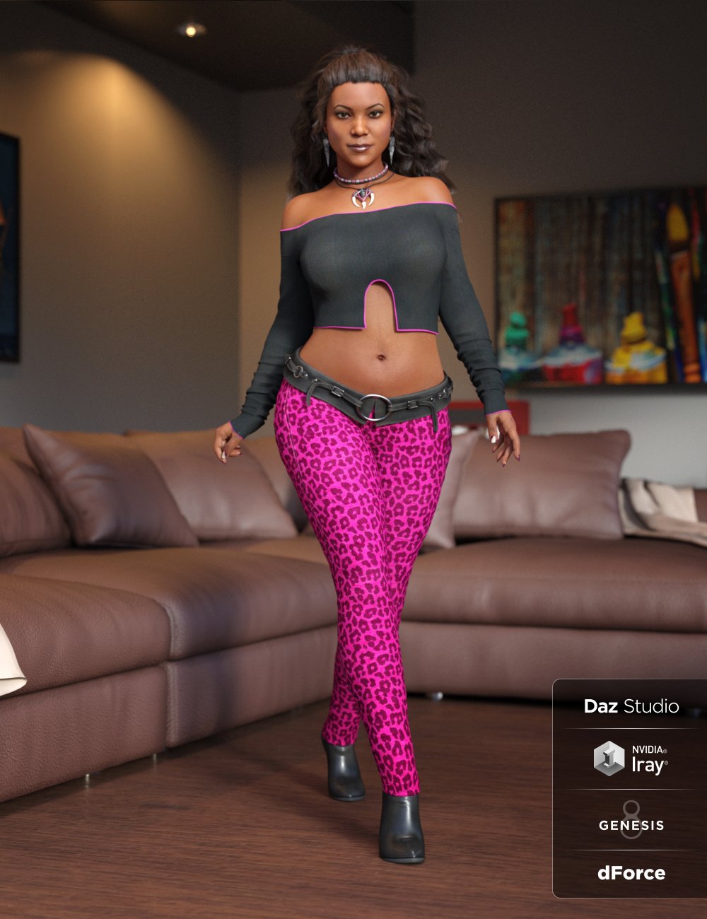 dForce Panthera Outfit for Genesis 8 Female(s)