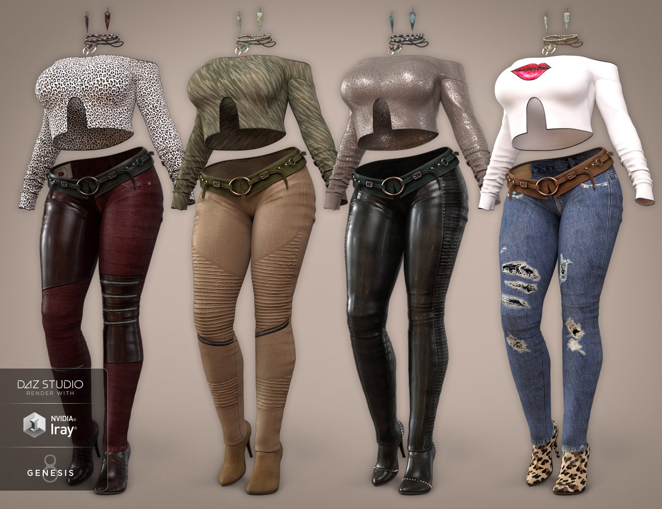 dForce Panthera Outfit Textures by: Arien, 3D Models by Daz 3D